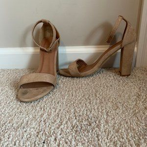 Faux-Suede High Heel Sandals